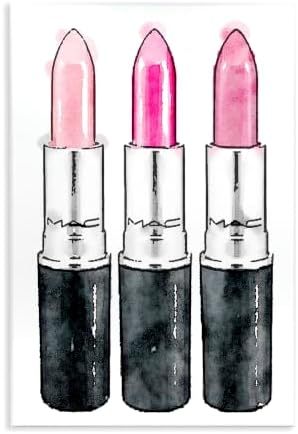 'Three Pink Lipsticks'| Wall Plaque Art by StupellIndustries