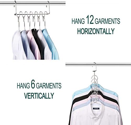 GEFTOL Metal Space Saving Hangers 12 Slots New Version Hanger Magic Cascading Hanger Closet Wardrobe Clothes Organizer(8 Pack) - Image 5