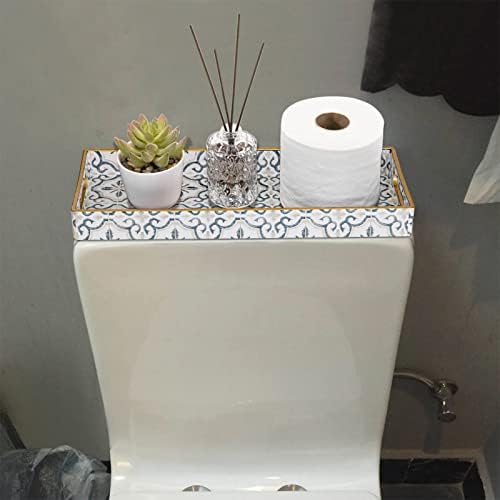 MAONAME White Decorative Tray with Handles, Plastic Moroccan Tray - Image 2