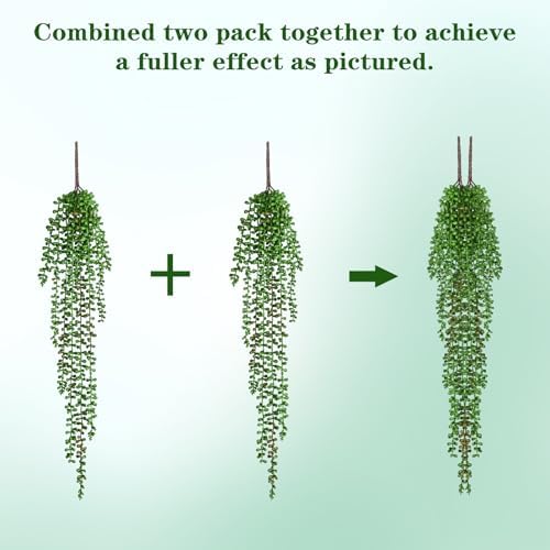 Waipfaru 8Pcs Artificial Hanging Plants for Outdoors, Fake Vines Greenery - Image 2