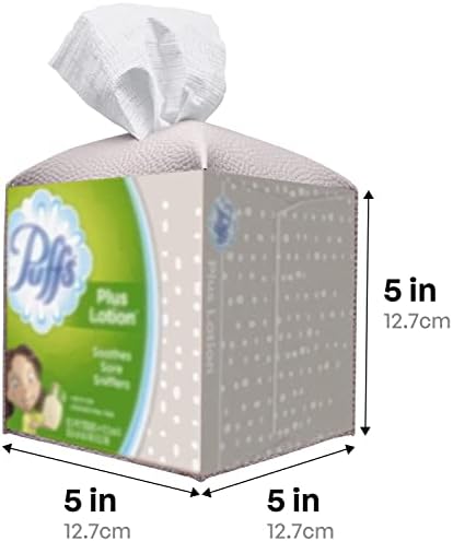 Carrotez Tissue Box Cover, [Refined] Modern PU Leather Square Tissue Box Holder - Decorative Holder/Organizer for Bathroom Vanity Countertop, Night Stands, Office Desk & Car 5"X5"X5" - Lavender - Image 5