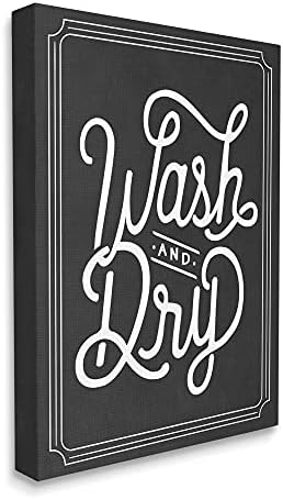 Stupell Industries Wash and Dry Typography, 24 x 30 Inch Canvas Wall Art by StupellIndustries