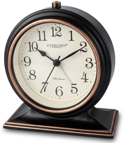 AuraSync Silent Quartz Desk Clock, Beautiful and Convenient Clock by AuraSync