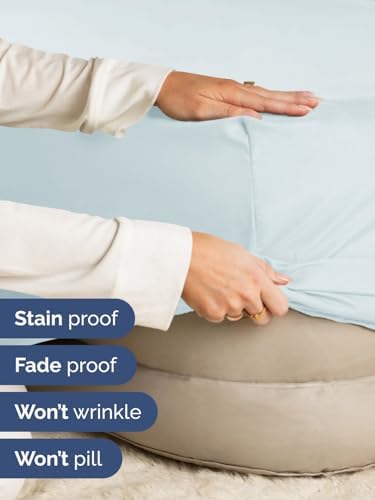 CGK Extra Deep King Single Fitted Sheet Only - Ice Blue - Image 4