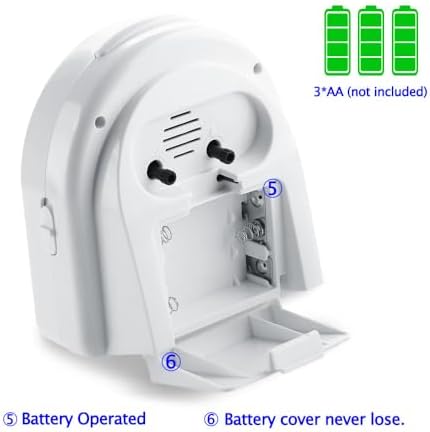 Peakeep Analog Alarm Clock Non-Ticking Silent, 7 Wake-up Sounds - Image 4