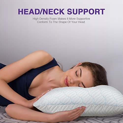 WISHSMILE Cooling Shredded Memory Foam Pillows King Size 2 Pack - Image 3