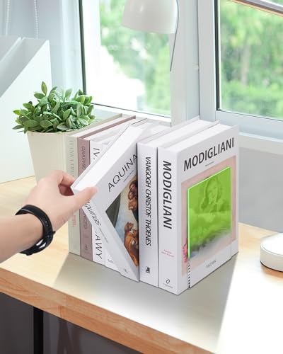 Honagu Book Ends, Acrylic Bookends, Clear Book End for Shelves, Desk Book Organizer, Book Stopper, Book Holder Stand Decorative for Heavy Books, CDs, Video Games (2 Pair/4 Pieces, Gradient Yellow) - Image 3