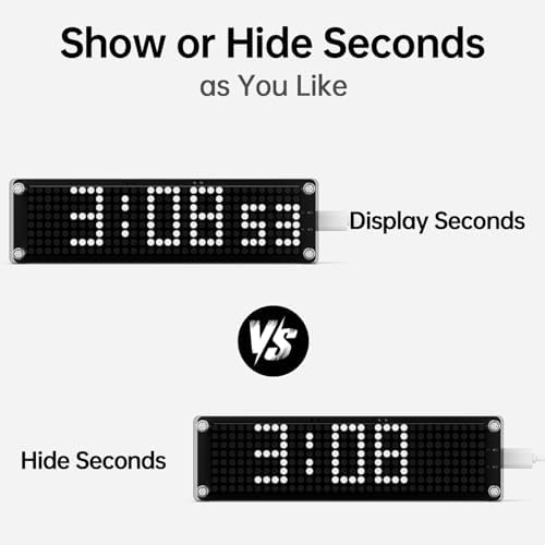 White WiFi Digital Clock with Seconds,Smart Desk Clock with Auto Time Sync, Day & Date,Low Light Silent Clock for Bedroom, Nightstand - Image 5