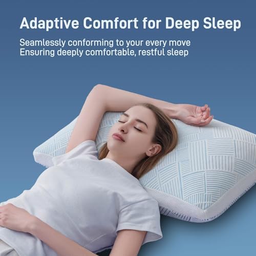 Alkyonos Shredded Memory Foam Cooling Soft Bamboo Viscose Pillow King Size, Adjustable Hypoallergenic Hotel Quality Pillow for Stomach, Back and Side Sleeper, Oeko-TEX Certified - Image 2