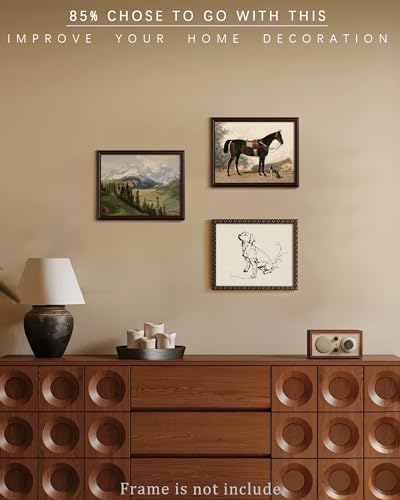 Nature Landscape Vintage Wall Art for Home Decor, Mountain View Canvas Wall Art, Farmhouse Muted Spring Summer Paintings Art Picture Aesthetic for Bedroom Bathroom Living Room Office Decor (8" x 10"-UNFRAMED) - Image 6