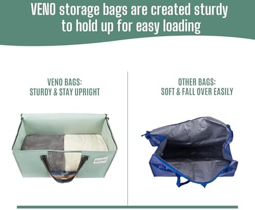 VENO Moving Bags, Wide Open Top, Clear Window, Light Green, 6 Pack - Image 5