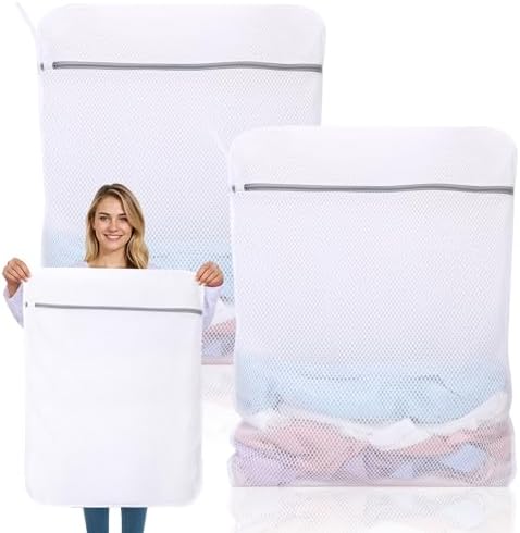 Dntorx 2 Pack XX-Large Mesh Laundry Bags for Delicates, 24 x 32 Inches by Dntorx