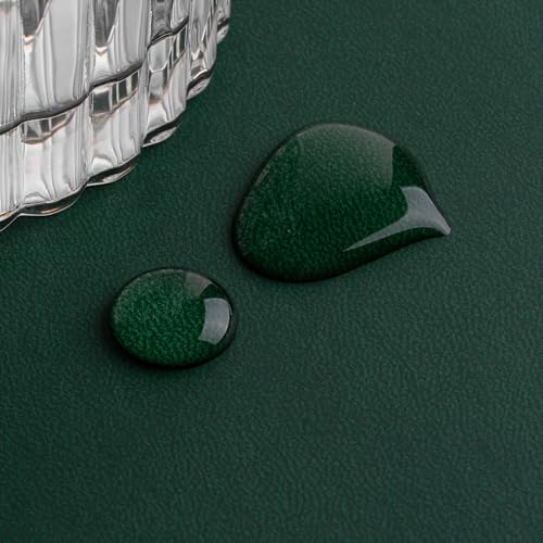 Nekmit Leather Desk Blotter Pad 17 x 12 Inches, Flat, Non-Slip, Waterproof, Green - Image 4