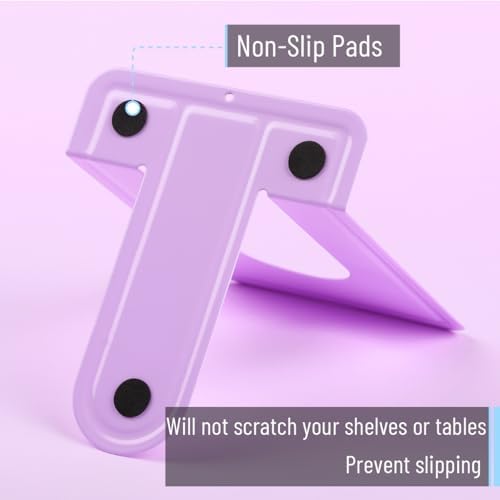 Mr. Pen- Book Ends, 4 Pack, Purple, Heavy Duty Metal Bookends for Shelves - Image 6