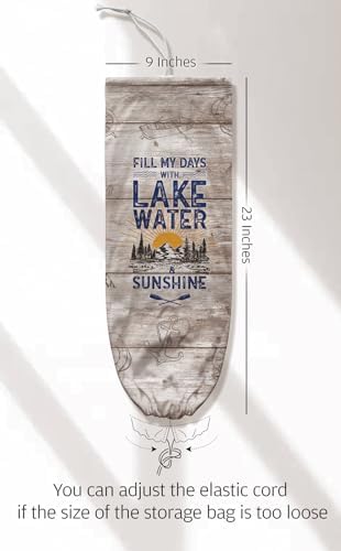 Plastic Bag Holder-Lake Life Themed Grocery Bag Organizer Storage-Lake House Decor &Gifts - Image 6
