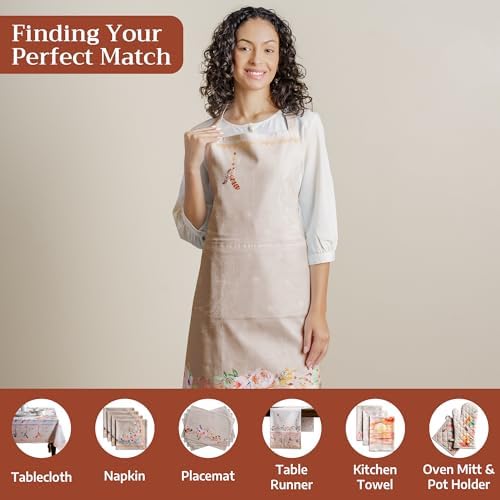 Maison d' Hermine Aprons for women with Pocket 100% Cotton (27.50"x31.50") - Image 4