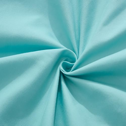 Stripe Quilted Pillowcases Set of 2, King Size Envelope Pillow Covers Soft Breathable Pillow Shams for Bed Couch (Aqua, 20"x36") - Image 7