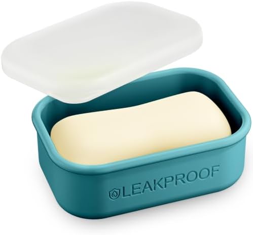 Quatish Compact Leakproof Travel Soap Case, Bar Soap Holder, Bluegreen by Quatish