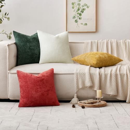MIULEE Decorative Couch Throw Pillow Covers 18x18 in Christmas Green 2 Pack - Image 3