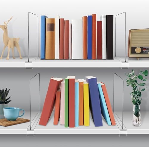 11 Inches Tall [Extra Tall Version] Shelf Dividers for Closet Organization and Storage, 8 Pack Purse Organizer for Closet Acrylic Bookshelf for Organization, Perfect for Sweater Shirts Handbags - Image 4