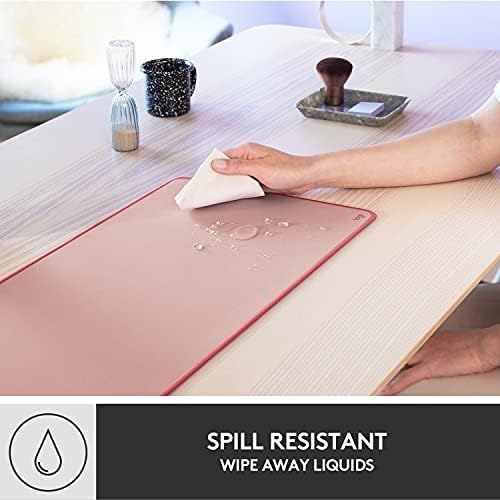 Logitech Studio Series Desk Mat Large 28x12 Inches - Rubber - Darker Rose - Image 4