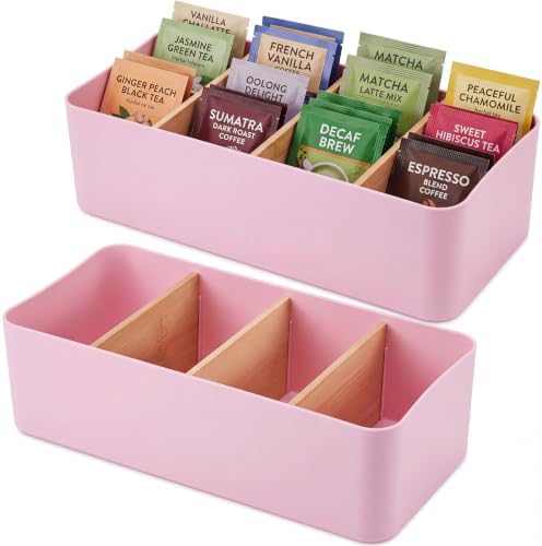2 Pack Seasoning Packet Organizer Spice Storage Organizer, Pink by Acellegic