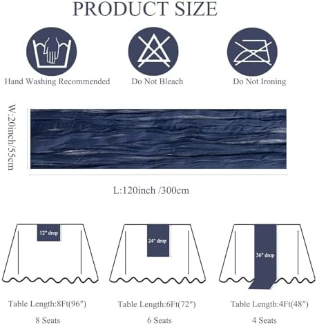 12Pack Navy Blue Cheesecloth Table Runner 20x120inch Gauze Table Runner - Image 4
