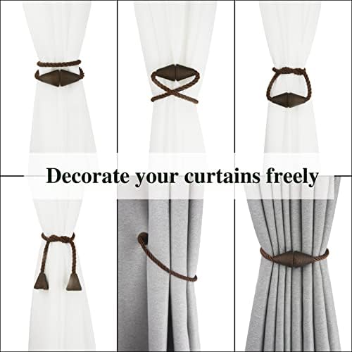 Magnetic Curtain Tiebacks Rope Decorative Holdbacks for Drapes Nieffeiy - Image 5