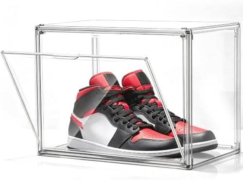 Clear High-Top Sneaker Storage Box, Acrylic Shoe Organizer 1 Pack by DAYOOH