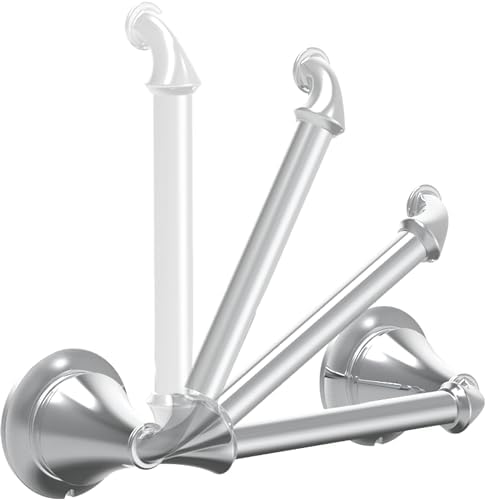Delta Pivoting Toilet Paper Holder | Polished Chrome | Wall Mount | Linden Bathroom Accessories, 11 x 4.5 x 3.25 Inches (Pack of 3) - Image 2