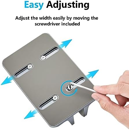 JARLINK Vertical Laptop Stand, Adjustable Aluminum Desktop Holder, Gray - Image 4