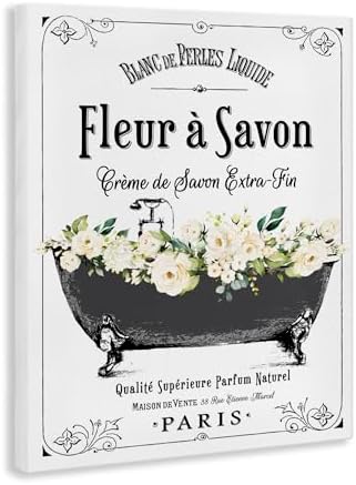 French Flower Bathtub Floral, 24 x 30 Inch Canvas Wall Art - Image 2