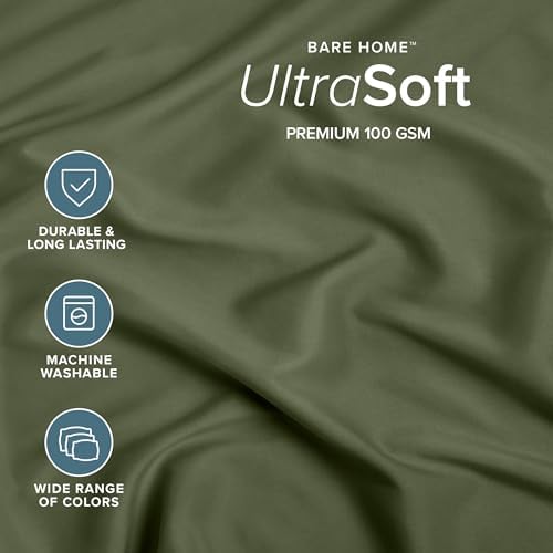 Bare Home Twin Fitted Sheet - 1800 Ultra-Soft (Twin, Cypress) - Image 2