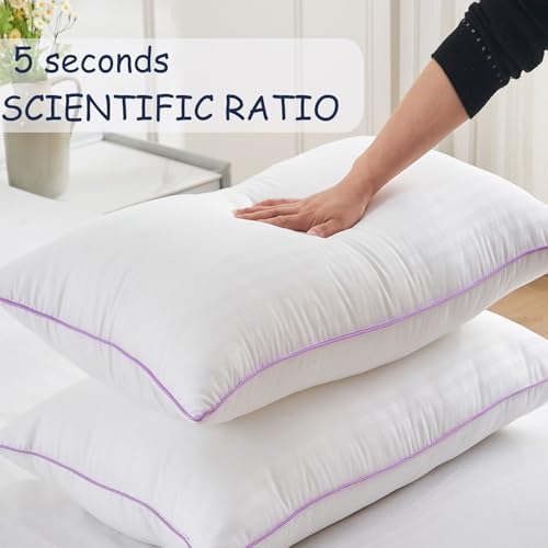 Bed Pillows King Size Set of 2,side sleeper pillow,Down Alternative Fill - Image 2