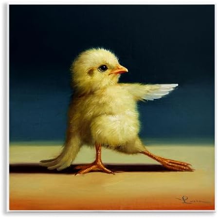 Funny Yoga Chicks Animal, 12 x 12 Inch Mounted Print on Wall Plaque by StupellIndustries