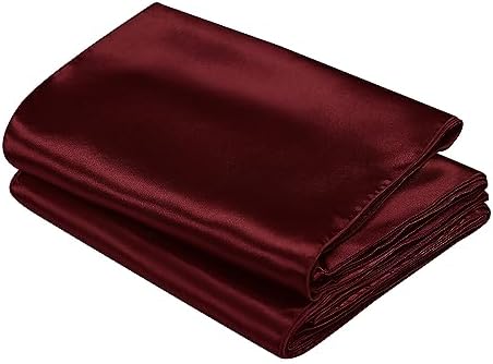 SiinvdaBZX 12 Pcs Burgundy Satin Table Runner 12 x 108 inches Long - Image 7