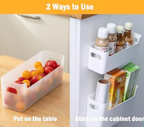 2 Pcs Kitchen Cabinet Door Organizer,Adhesive Mount Inside Cabinet Door Storage,Under Sink Door Storage Shelf for Kitchen,Bathroom,Office,Garage,Craft Room(White) - Image 5