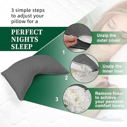 CHxxy Medium Firm Side Sleeper Pillow, Neck & Shoulder Relief Ergonomic - Image 4