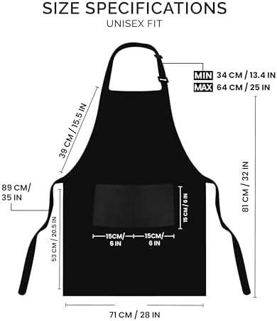 Utopia Kitchen Bib Aprons 2 Pack Adjustable With 2 Pockets - Image 2
