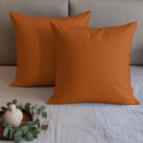 Brown Orange Bed Runners for Queen Size Beds Fall Solid Bed Scarf Matching Decorative Throw Pillow Covers Thanksgiving Farmhouse Hotel Beds End Blanket Towel Soft Bedspread Protection for Home Bedroom - Image 5