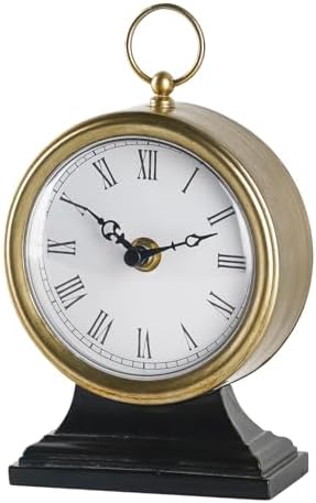 NIKKY HOME Gold Table Clocks, Table Clocks with Silent Non-Ticking Battery Operated for Living Room Bedroom by NIKKYHOME