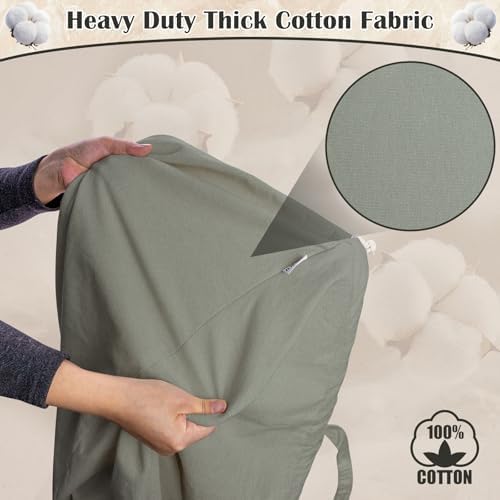 Cotton Canvas Laundry Bag 30"Wx 35"H with Handles Drawstring, CottonGray - Image 6
