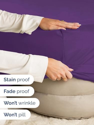 CGK Extra Deep Twin Single Fitted Sheet Only - Purple - Image 4