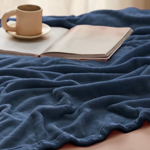 Bedsure GentleSoft Fleece Bed Blankets Full Size Blue - Soft Lightweight Plush Fuzzy Cozy Luxury Blanket Microfiber, 84x90 inches - Image 5