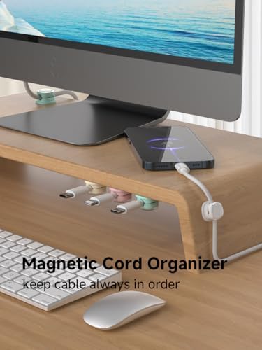 Magnetic Cable Clips, Adjustable Cord Holder Management, Adhesive Wire Keeper Organizer for Home Office Desk Phone PC Car Wall Desktop Nightstand Appliance (9-PCS White_Purple_Cyan_Apricot) - Image 5