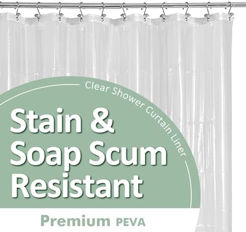 Barossa Design Oeko-tex Certified Shower Curtain Liner Standard Size, Clear by BarossaDesign