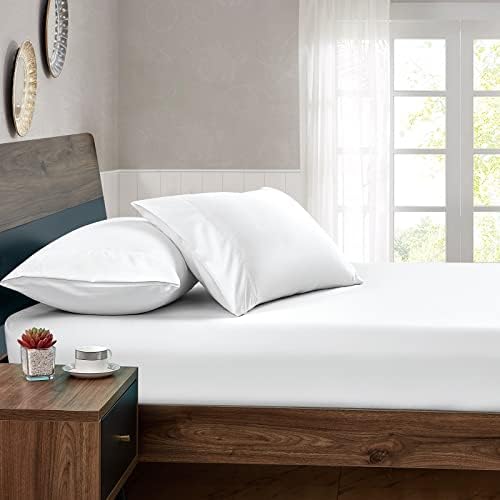 FreshCulture Twin Fitted Sheets, Bulk Pack of 6, Deep Pocket, Soft Microfiber Bottom Sheets for Home, Salons, Hotels, Twin Size Fitted Sheets Only (White) - Image 2