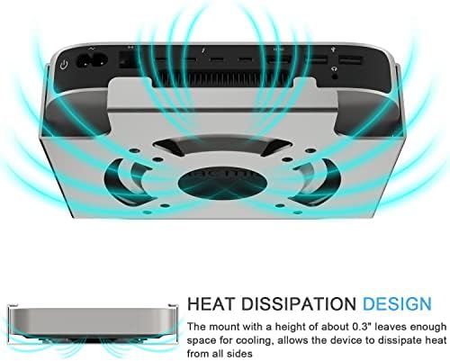IFCASE Under Desk, Vesa, Wall Mount for Mac mini 2018-2023 M1 M2 (Silver) - Image 2
