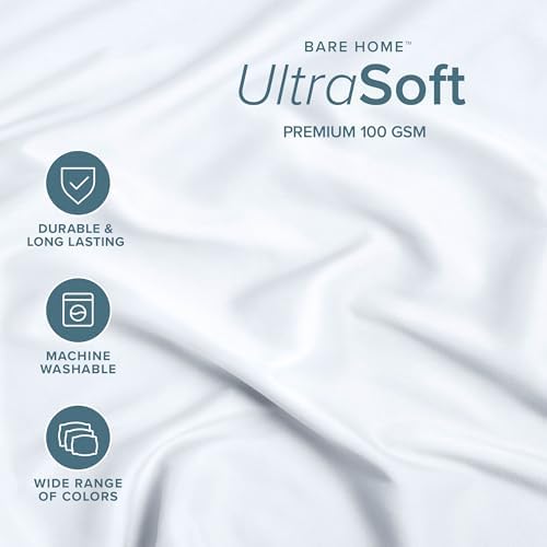 Bare Home Twin XL Fitted Sheet - 1800 Ultra-Soft (Twin XL, White) - Image 2