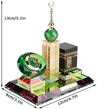 Ramadan Decorations for Home Muslim 21×18×10 Muslim kaaba Clock Tower Model Islamic Architecture handicrafts Home Desktop Decor - Image 3